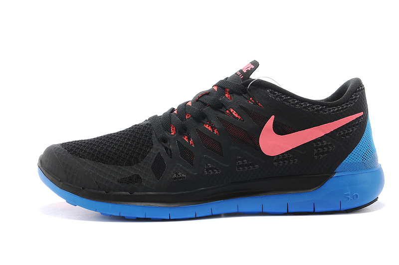 nouvelle Nike Free 5.0 en plus d hommes noirs roses chaussures de course bleu (1)